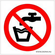 ZSONA DEKOR Nem ivóvíz! Műanyag tábla 100x100 mm információs címke