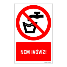 ZSONA DEKOR Nem ivóvíz! Öntapadós matrica 160x100 mm információs címke
