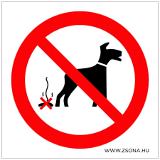 ZSONA DEKOR Nem kutya WC! Öntapadós matrica 100x100 mm információs címke
