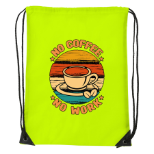 ZSONA DEKOR No coffee no work - Sport táska sárga kézitáska és bőrönd