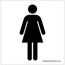 ZSONA DEKOR Női WC öntapadós matrica 100x100 mm információs címke