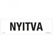 ZSONA DEKOR Nyitva Műanyag tábla 250x80 mm információs címke