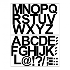 ZSONA DEKOR Öntapadós betűk 5 cm-es méretben 47 db Fekete ajándéktárgy