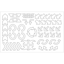 ZSONA DEKOR Öntapadós nyilak 65db/ív Fehér ajándéktárgy