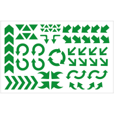 ZSONA DEKOR Öntapadós nyilak 65db/ív Zöld ajándéktárgy