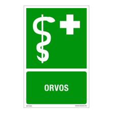 ZSONA DEKOR Orvos Műanyag tábla 320x500 mm információs címke