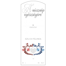 ZSONA DEKOR Pálinkás cimke A násznép egészségére Szilva hosszú 5 db/csomag dekorációs kellék