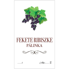ZSONA DEKOR Pálinkás cimke ECO Fekete-ribiszke 5 db/csomag dekorációs kellék