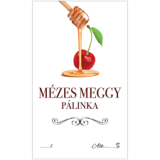 ZSONA DEKOR Pálinkás cimke ECO Mézes-meggy 5 db/csomag dekorációs kellék