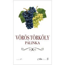 ZSONA DEKOR Pálinkás cimke ECO Vörös-törköly 5 db/csomag dekorációs kellék