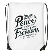 ZSONA DEKOR Peace in your heart - Sport táska fehér kézitáska és bőrönd