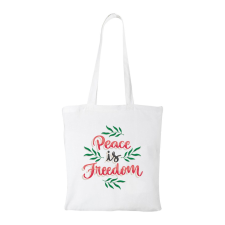 ZSONA DEKOR Peace is freedom - Bevásárló táska fehér kézitáska és bőrönd