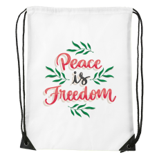 ZSONA DEKOR Peace is freedom - Sport táska fehér