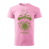 ZSONA DEKOR Póló A boldogság a kertben terem! mintával - Rózsaszín L méretben