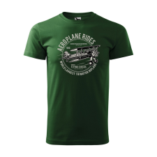 ZSONA DEKOR Póló Aeroplane rides mintával - Zöld S méretben egyedi ajándék