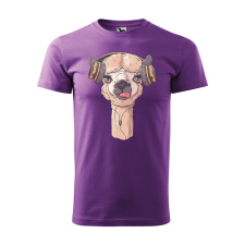 ZSONA DEKOR Póló Alpaka mintával - Lila L méretben egyedi ajándék