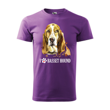 ZSONA DEKOR Póló Basset hound mintával - Lila XXXL méretben egyedi ajándék