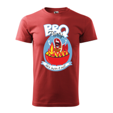 ZSONA DEKOR Póló BBQ party mintával - Terrakotta M méretben egyedi ajándék
