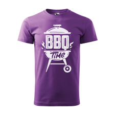ZSONA DEKOR Póló BBQ time mintával - Lila XL méretben v1 egyedi ajándék