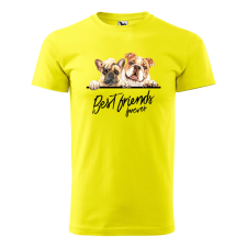 ZSONA DEKOR Póló Best friend mintával - Sárga S méretben egyedi ajándék
