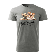 ZSONA DEKOR Póló Best friend mintával - Szürke XXXL méretben egyedi ajándék