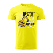 ZSONA DEKOR Póló Beszólt elástam! mintával - Sárga XXXL méretben egyedi ajándék