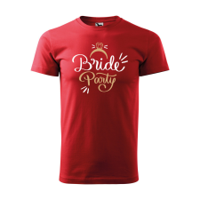 ZSONA DEKOR Póló Bride party mintával - Piros S méretben egyedi ajándék