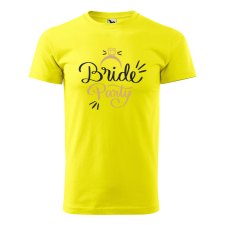ZSONA DEKOR Póló Bride party mintával - Sárga L méretben egyedi ajándék