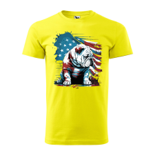 ZSONA DEKOR Póló Bulldog mintával - Sárga S méretben ajándéktárgy