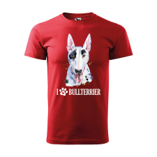 ZSONA DEKOR Póló Bullterrier mintával - Piros XXL méretben v2 egyedi ajándék