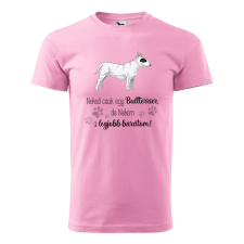 ZSONA DEKOR Póló Bullterrier mintával - Rózsaszín S méretben v1 egyedi ajándék