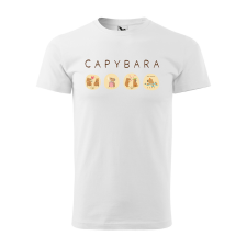 ZSONA DEKOR Póló Capybara mintával - Fehér M méretben egyedi ajándék