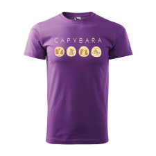 ZSONA DEKOR Póló Capybara mintával - Lila XXL méretben egyedi ajándék