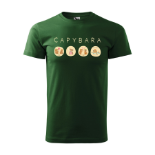 ZSONA DEKOR Póló Capybara mintával - Zöld S méretben egyedi ajándék