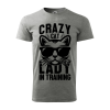 ZSONA DEKOR Póló Crazy cat mintával - Szürke XL méretben