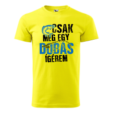 ZSONA DEKOR Póló Csak még egy dobás mintával - Sárga L méretben egyedi ajándék