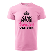 ZSONA DEKOR Póló Csak nyugi óvónéni vagyok mintával - Rózsaszín XXXL méretben egyedi ajándék