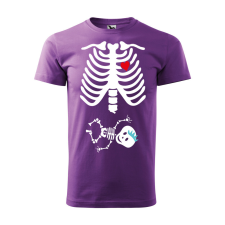 ZSONA DEKOR Póló Csontváz baba mintával - Lila S méretben egyedi ajándék