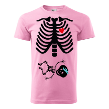 ZSONA DEKOR Póló Csontváz baba mintával - Rózsaszín M méretben egyedi ajándék