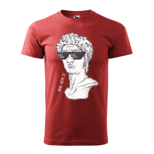 ZSONA DEKOR Póló Dávid mintával - Terrakotta XL méretben egyedi ajándék