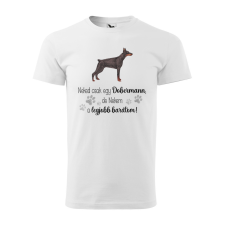 ZSONA DEKOR Póló Dobermann mintával - Fehér XXXL méretben v1 egyedi ajándék
