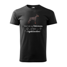 ZSONA DEKOR Póló Dobermann mintával - Fekete XXXL méretben v1 egyedi ajándék