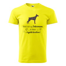 ZSONA DEKOR Póló Dobermann mintával - Sárga XL méretben v1 egyedi ajándék