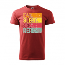 ZSONA DEKOR Póló Eat sleep sex repeat mintával - Terrakotta XXXL méretben egyedi ajándék