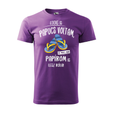 ZSONA DEKOR Póló Eddig is papucs voltam mintával - Lila XL méretben egyedi ajándék