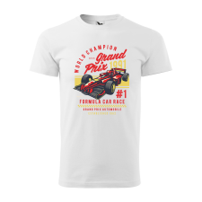 ZSONA DEKOR Póló Formula Car Race mintával - Fehér S méretben egyedi ajándék