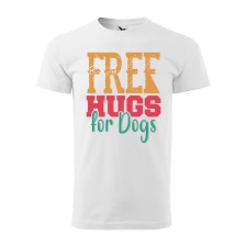 ZSONA DEKOR Póló Free hugs for dog mintával - Fehér XL méretben egyedi ajándék