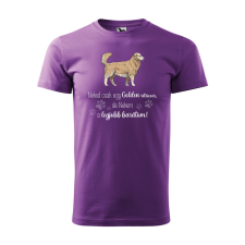 ZSONA DEKOR Póló Golden retriver mintával - Lila XL méretben egyedi ajándék