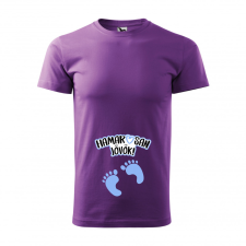 ZSONA DEKOR Póló Hamarosan jövök! Fiú mintával - Lila L méretben egyedi ajándék