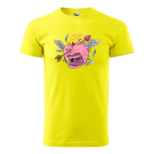 ZSONA DEKOR Póló Happy Valentine mintával - Sárga S méretben egyedi ajándék